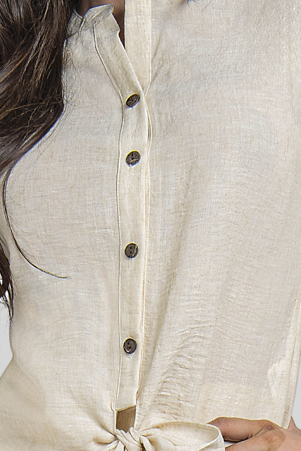 Blusa Lisa Con Amarre En Cintura