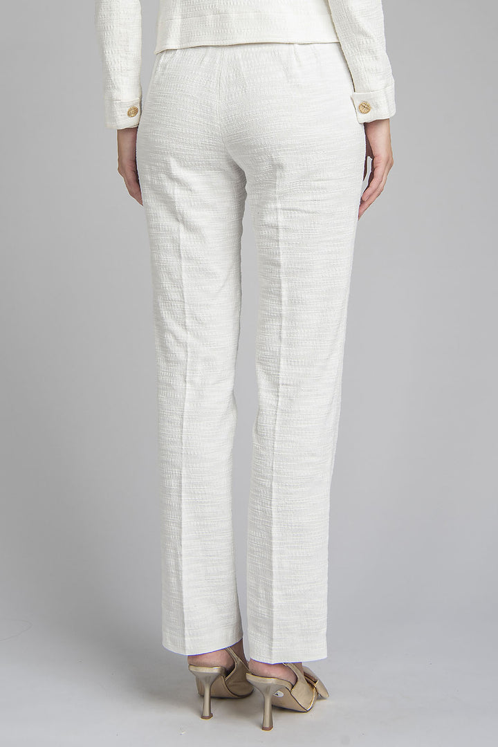 Pantalon De Vestir Corte Recto Con Botones Y Cierre Al Frente