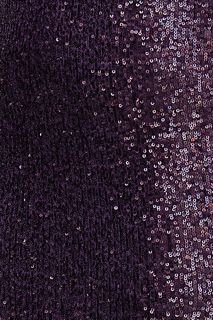 Vestido De Lentejuela Manga Corta