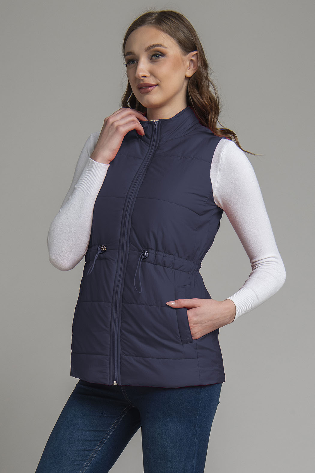 Chaleco Con Jareta En Cintura