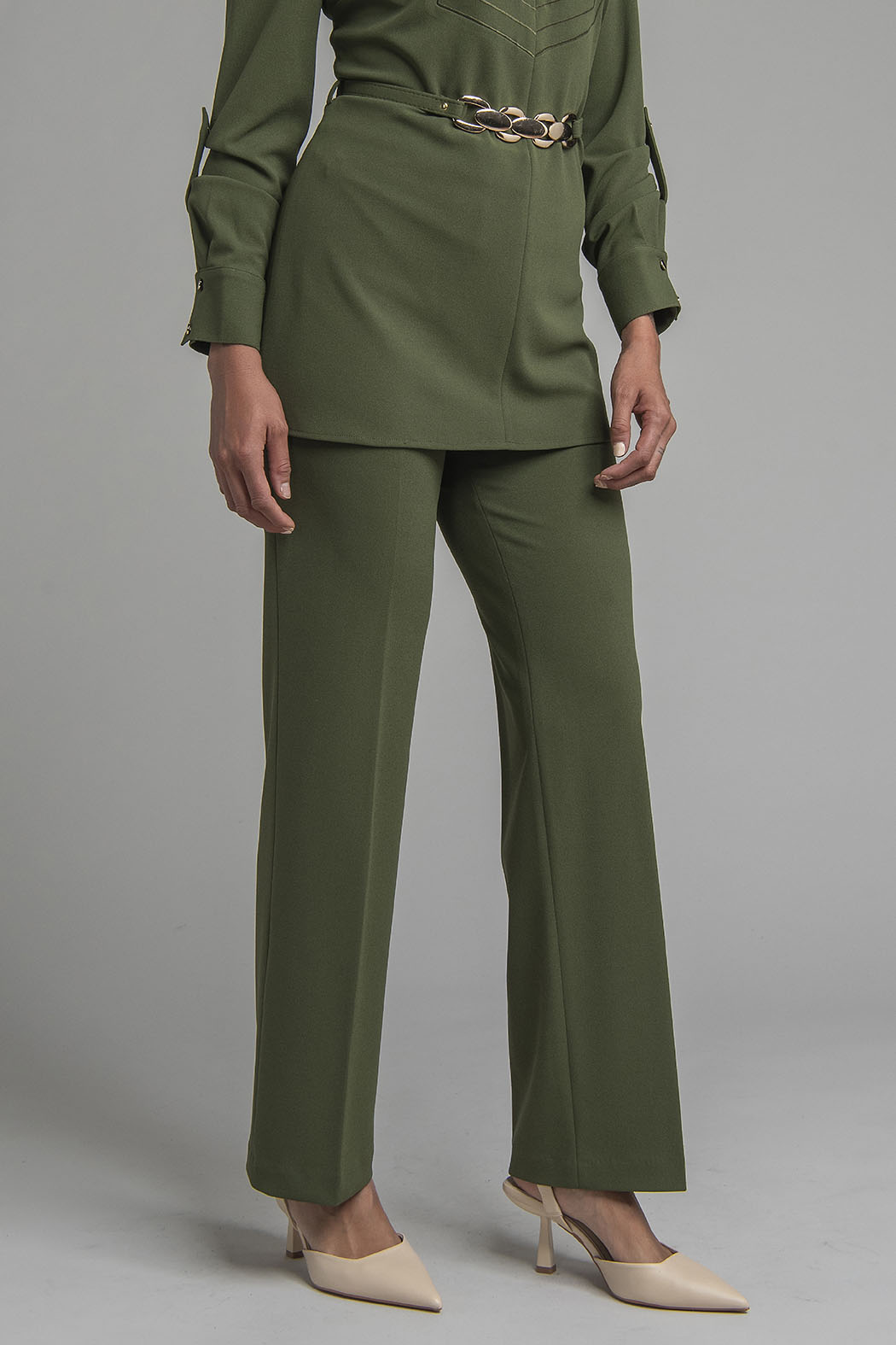 Pantalon Liso Corte Recto