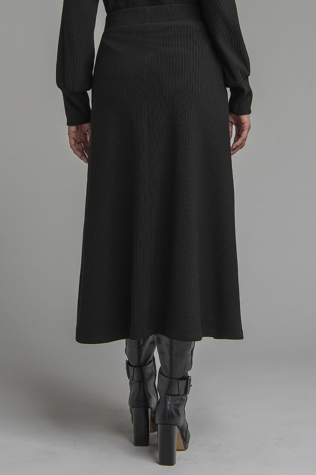 Falda Larga Con Botones