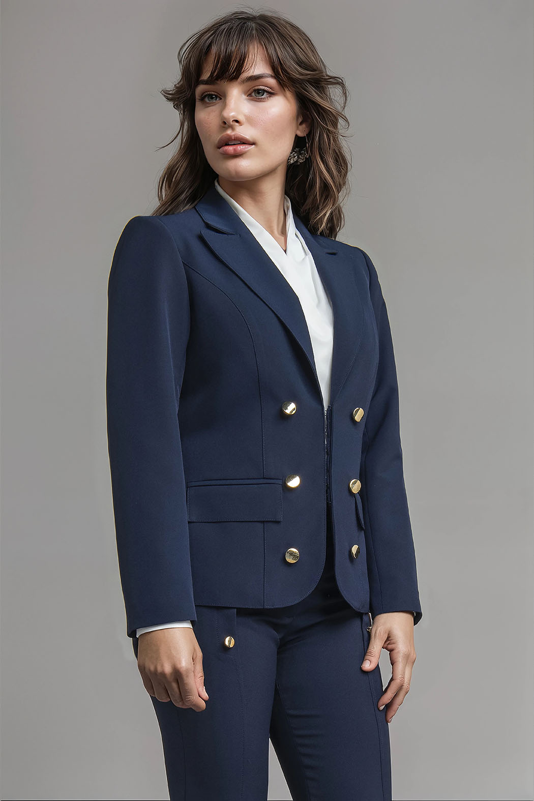 Saco Con Botones Al Frente