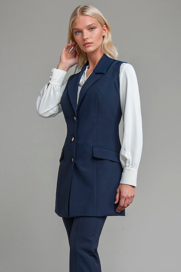 Chaleco Con Botones Al Frente