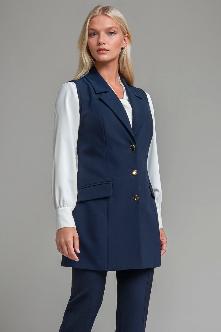 Chaleco Con Botones Al Frente