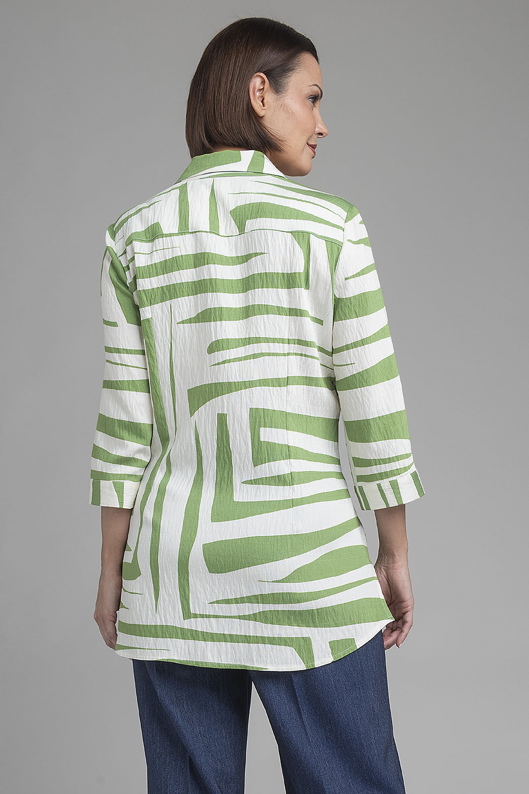Blusa Camisera Con Estampado De Cebra
