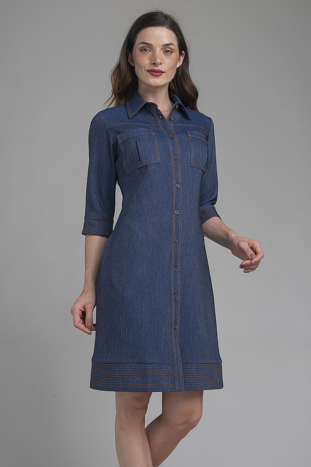 Vestido Camisero De Mezclilla