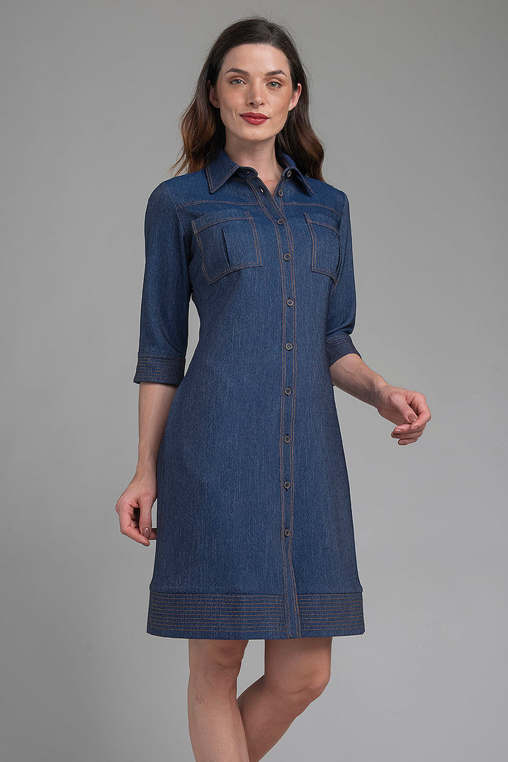 Vestido Camisero De Mezclilla