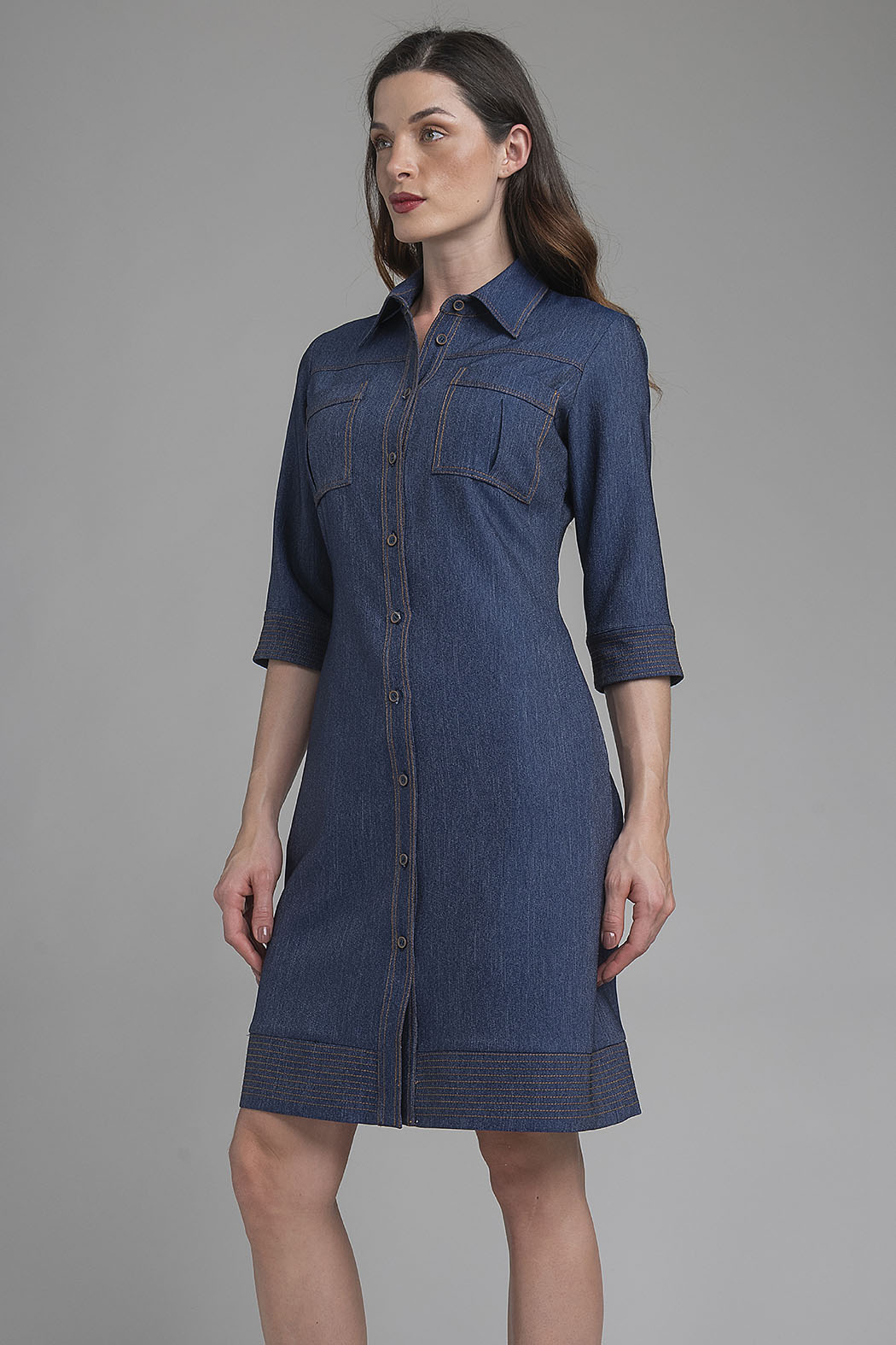 Vestido Camisero De Mezclilla