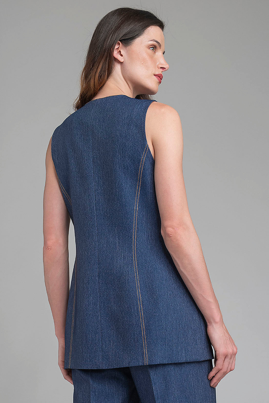 Chaleco Largo De Mezclilla