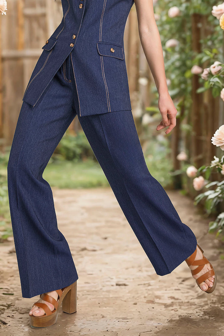 Pantalon De Mezclilla Corte Recto