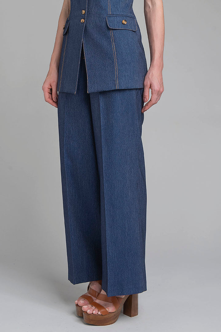 Pantalon De Mezclilla Corte Recto