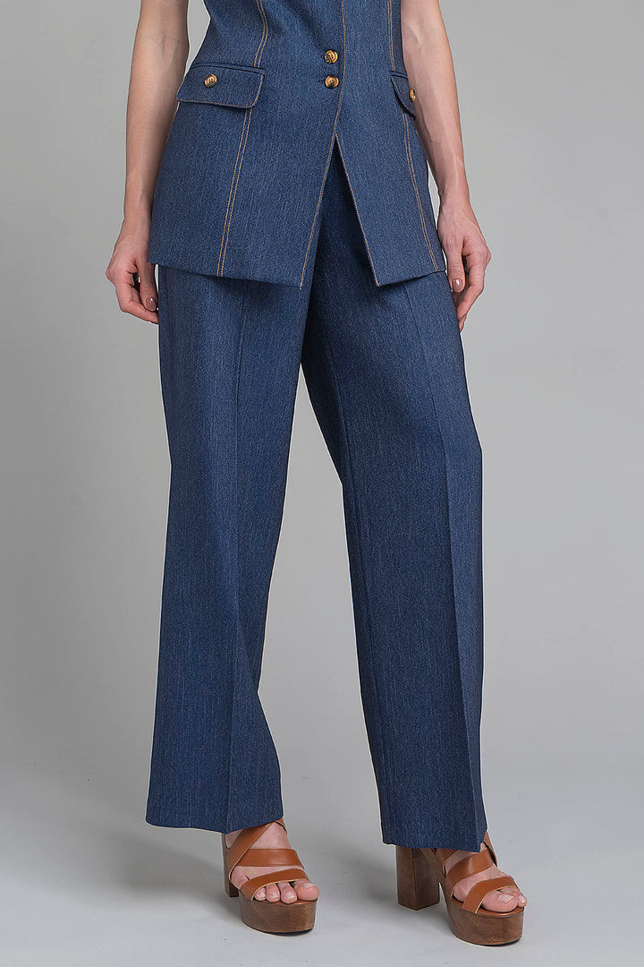 Pantalon De Mezclilla Corte Recto