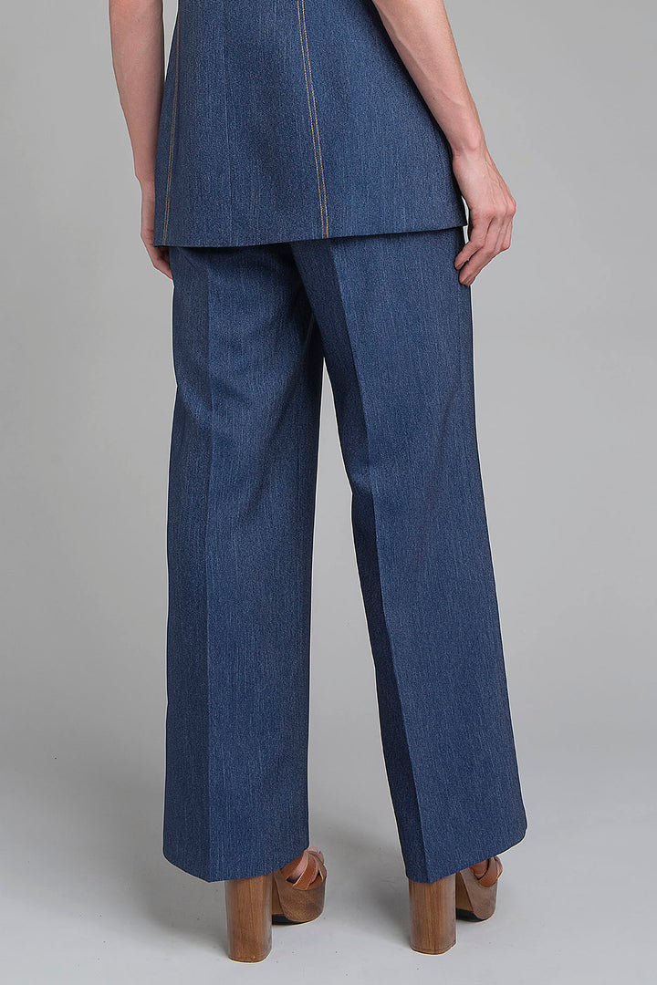 Pantalon De Mezclilla Corte Recto