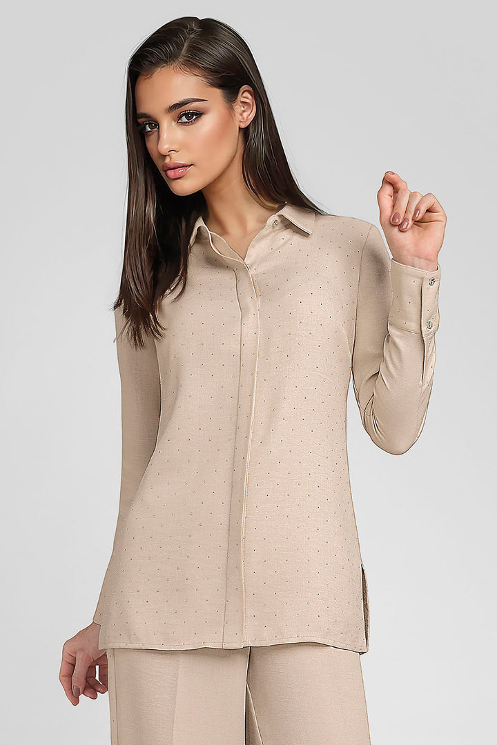 Bluson Camisero Con Brillos