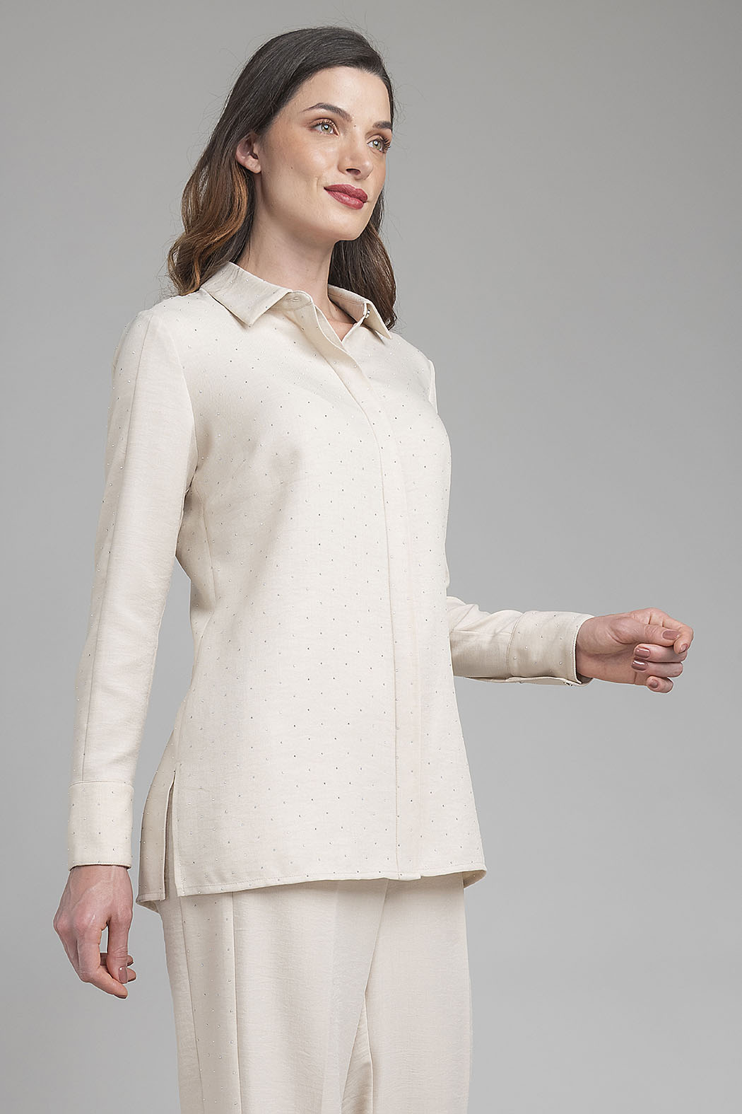 Bluson Camisero Con Brillos