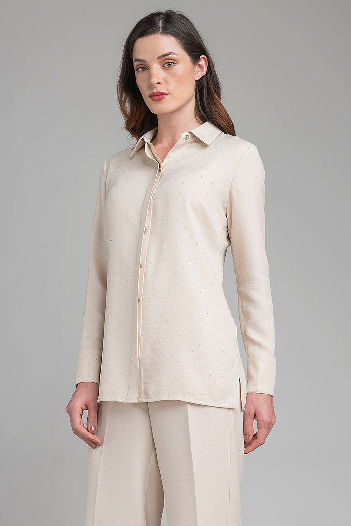 Bluson Camisero Con Brillos