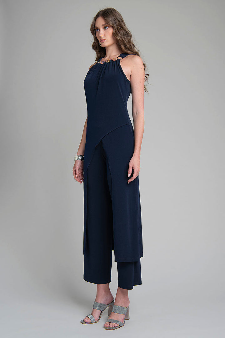 Conjunto De Bluson Halter Y Pantalon Liso