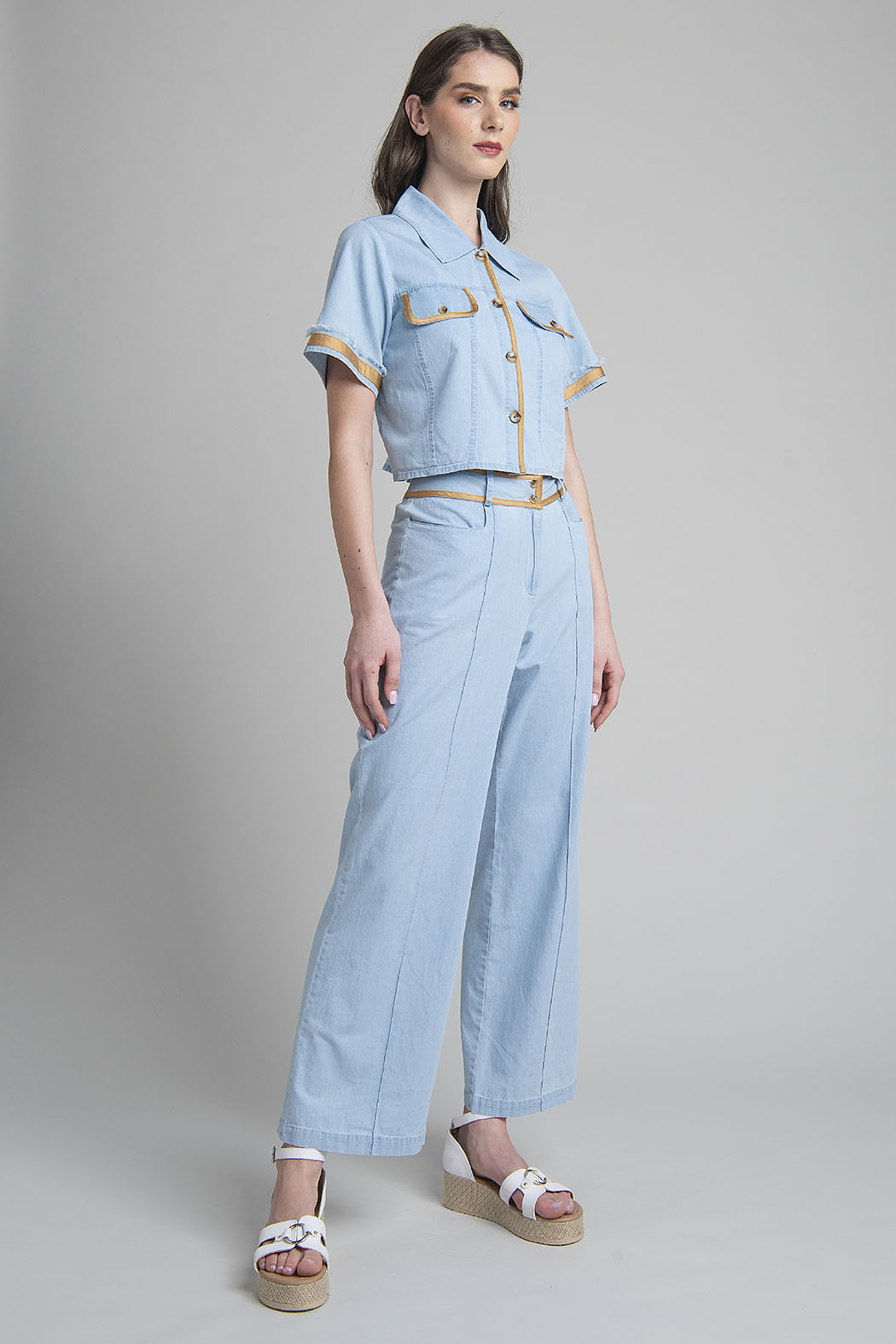 Conjunto De Blusa Y Pantalon Corte Recto
