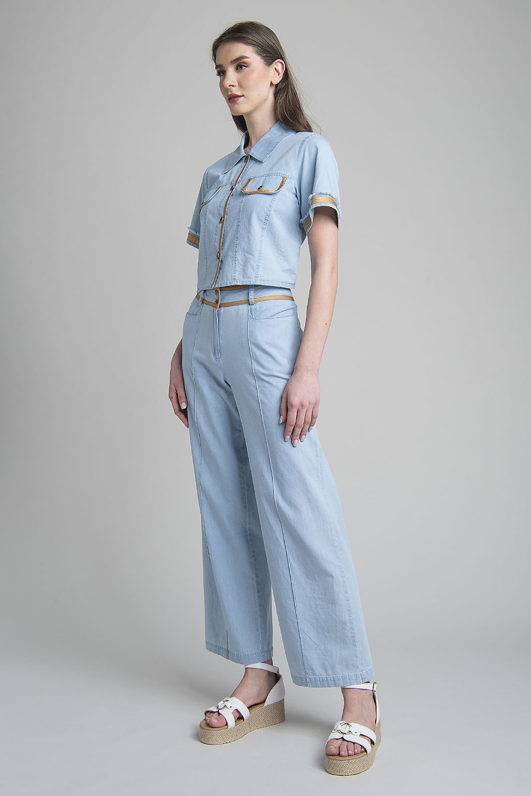 Conjunto De Blusa Y Pantalon Corte Recto