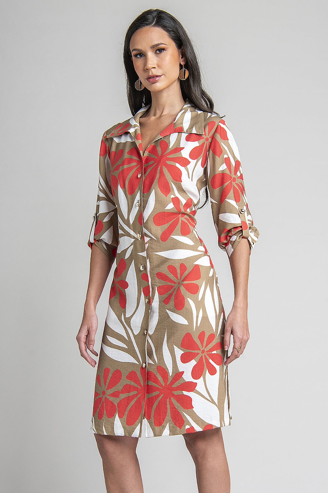 Vestido Camisero Estampado