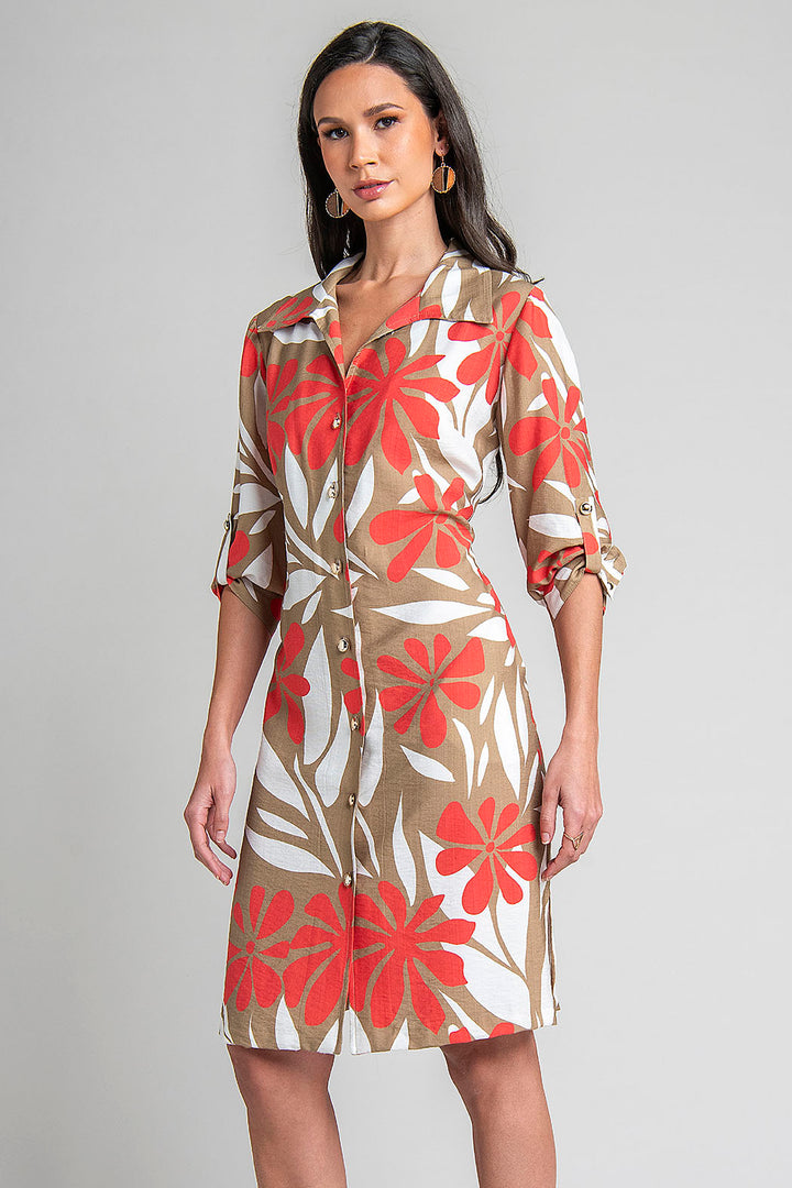Vestido Camisero Estampado