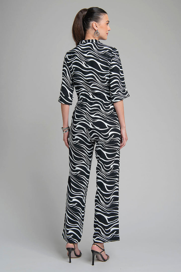 Conjunto De Blusa Y Pantalon Estampado De Cebra