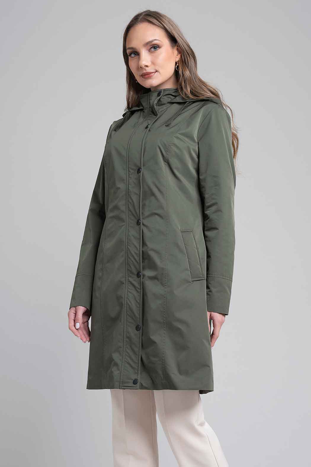 Gabardina Larga Con Capucha