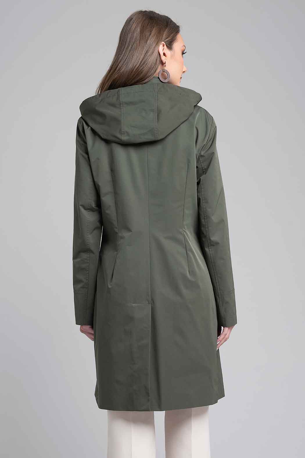 Gabardina Larga Con Capucha