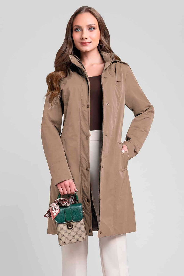 Gabardina Larga Con Capucha