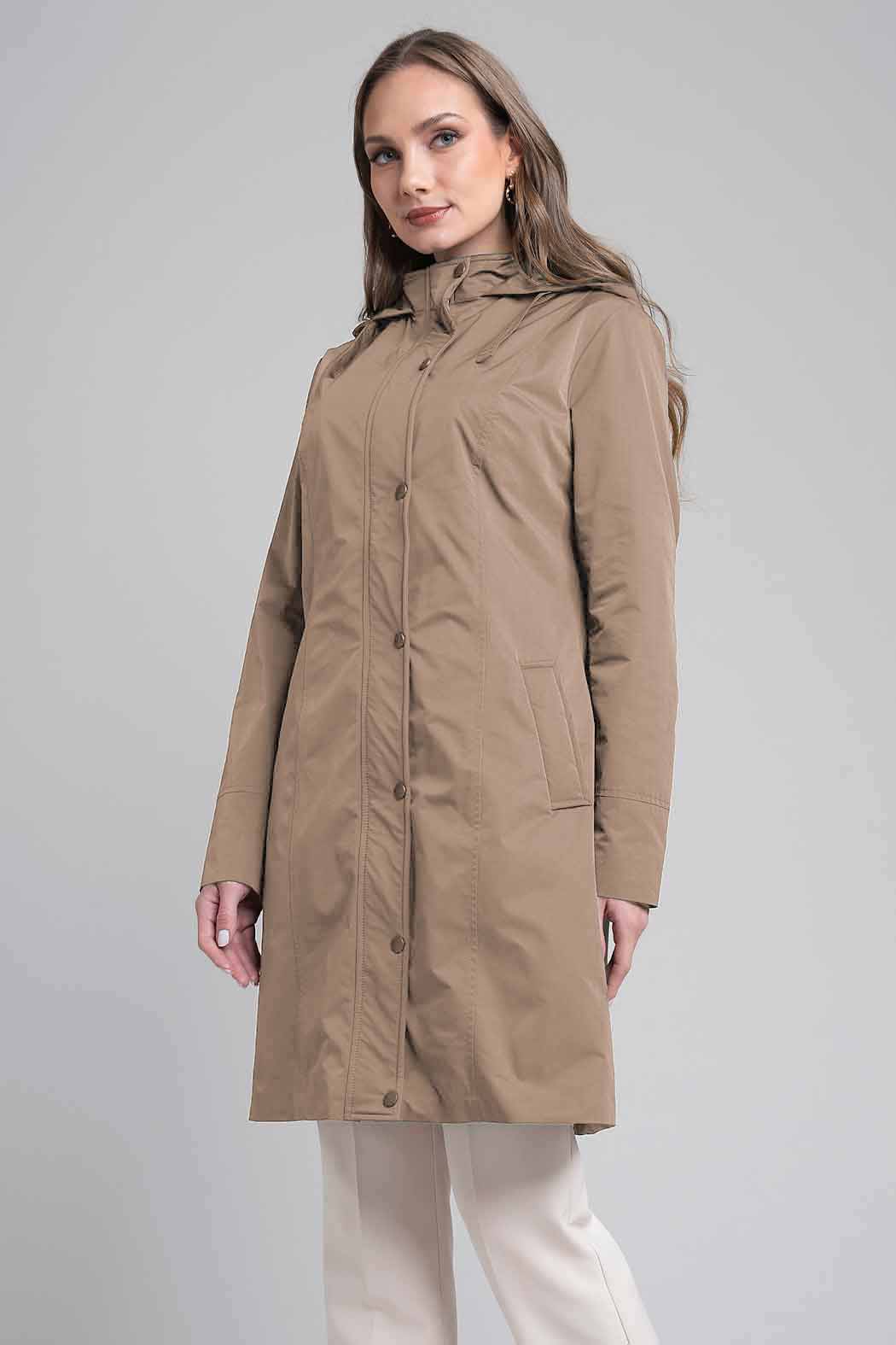 Gabardina Larga Con Capucha