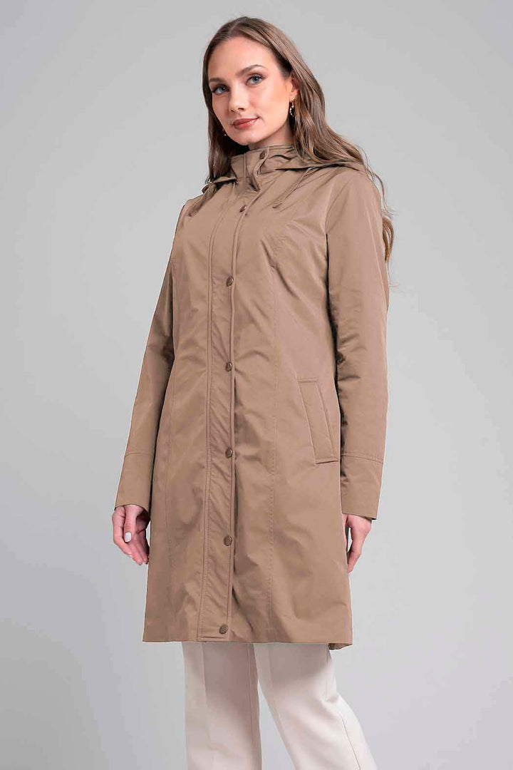 Gabardina Larga Con Capucha