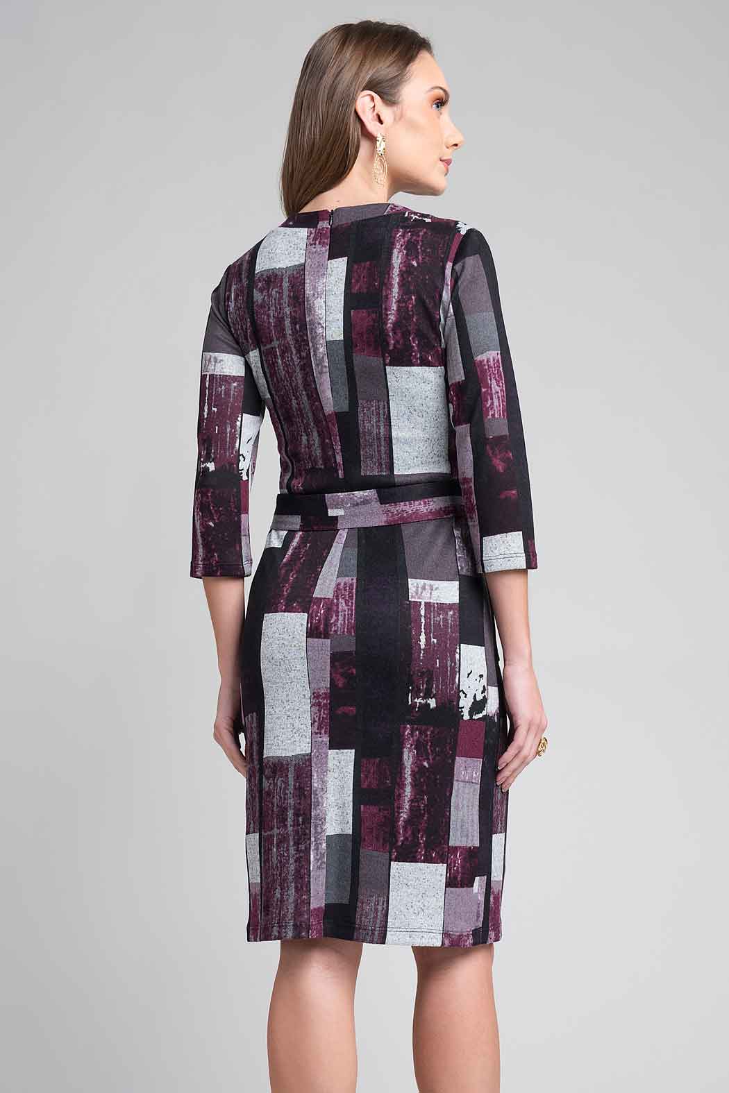 Vestido Estampado Con Jareta En Cintura