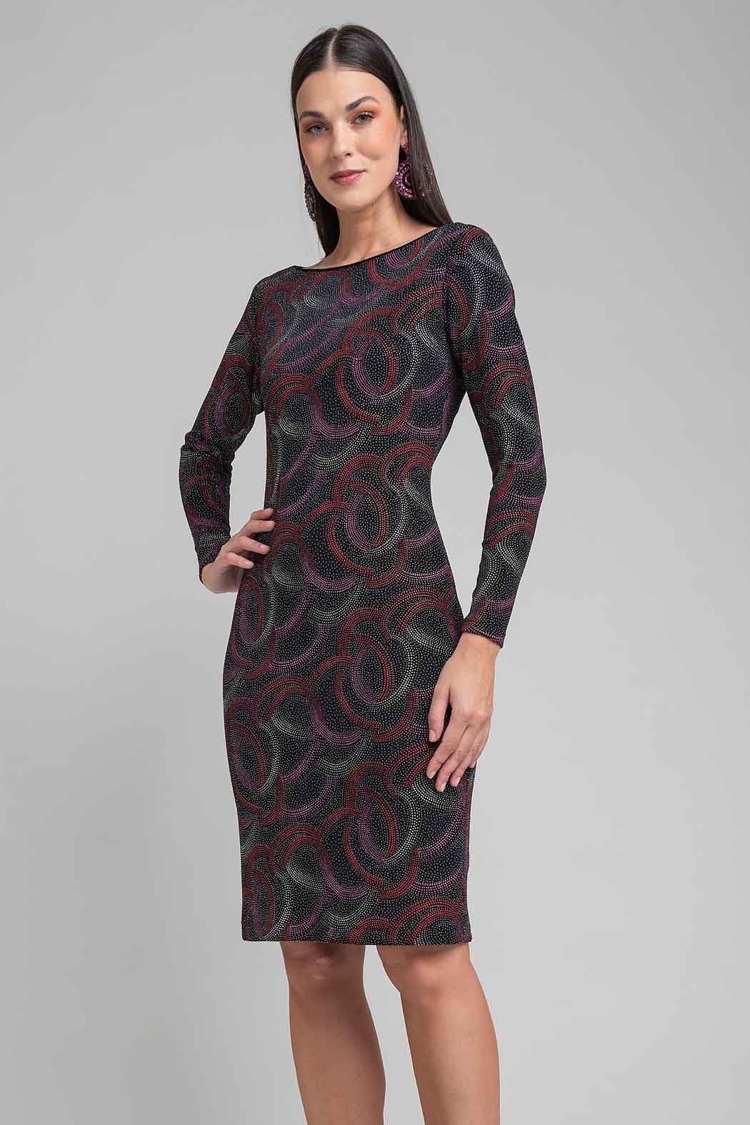 Vestido Con Estampado Circular