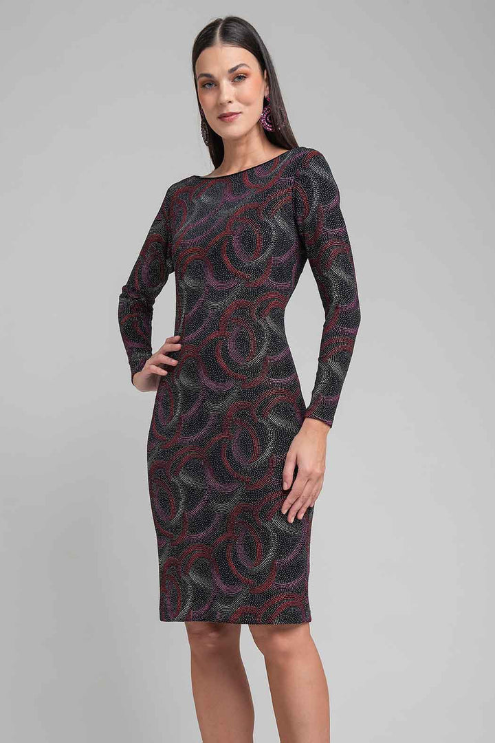 Vestido Con Estampado Circular