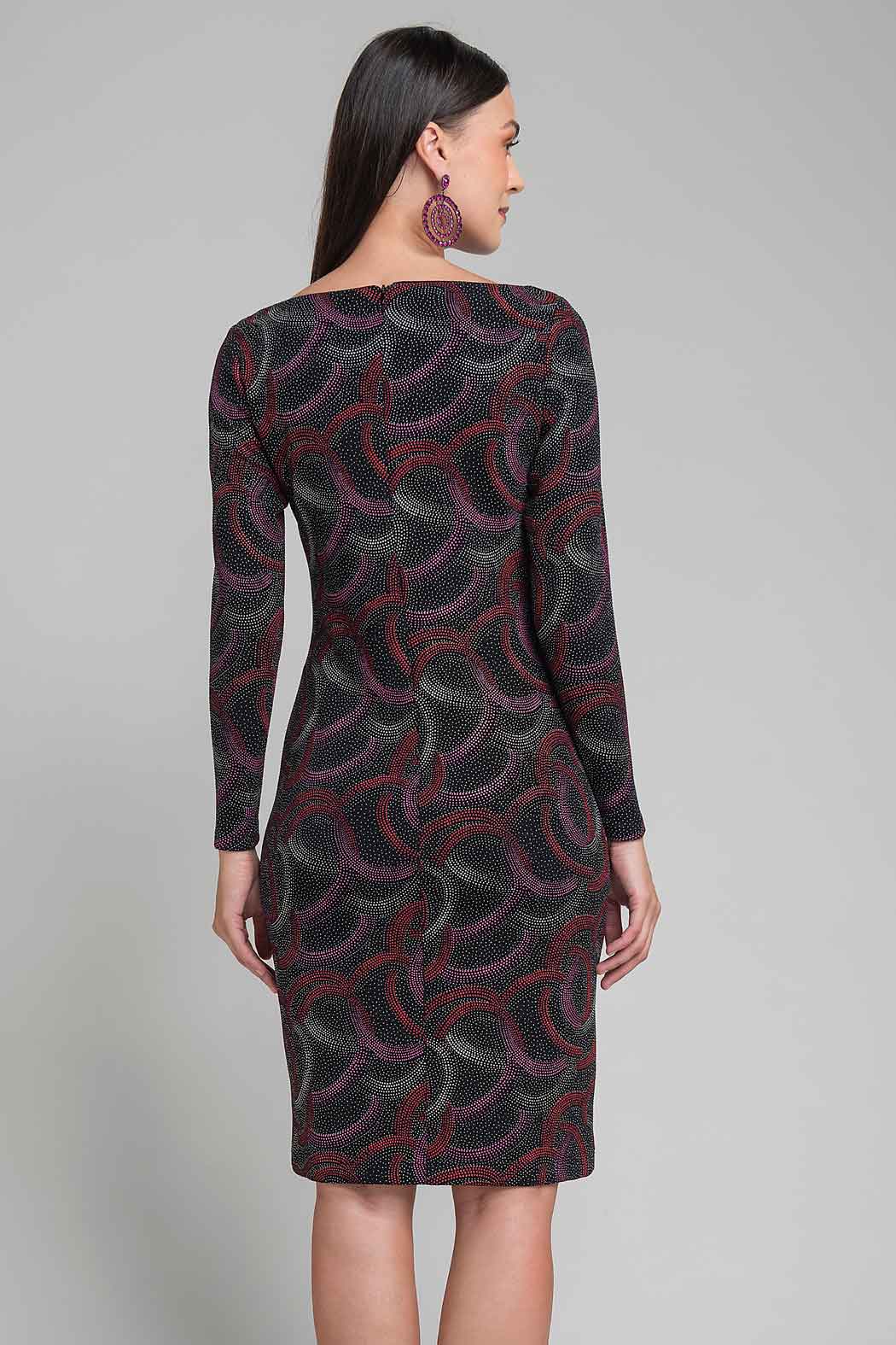 Vestido Con Estampado Circular