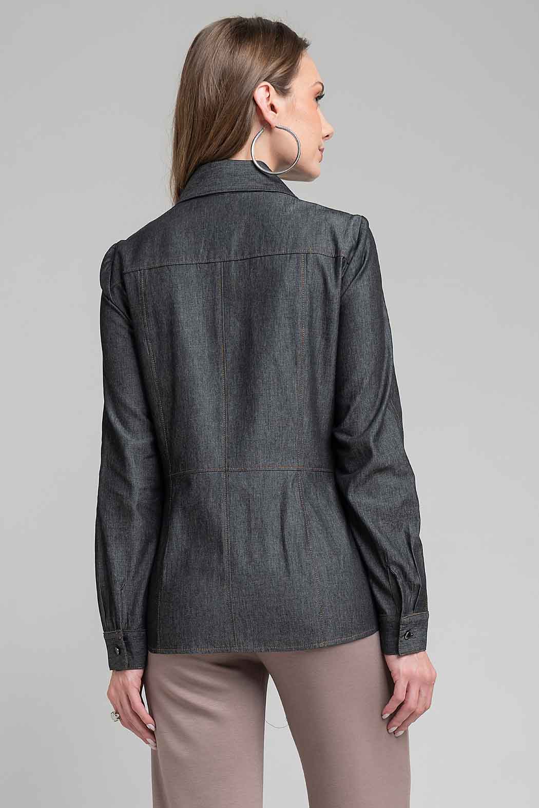 Blusa Camisera Con Manga Larga