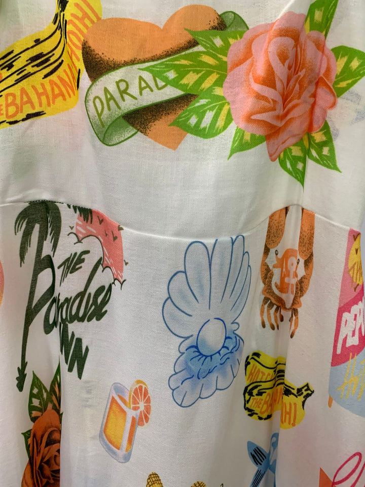 Vestido De Tirantes Con Estampado Tropical