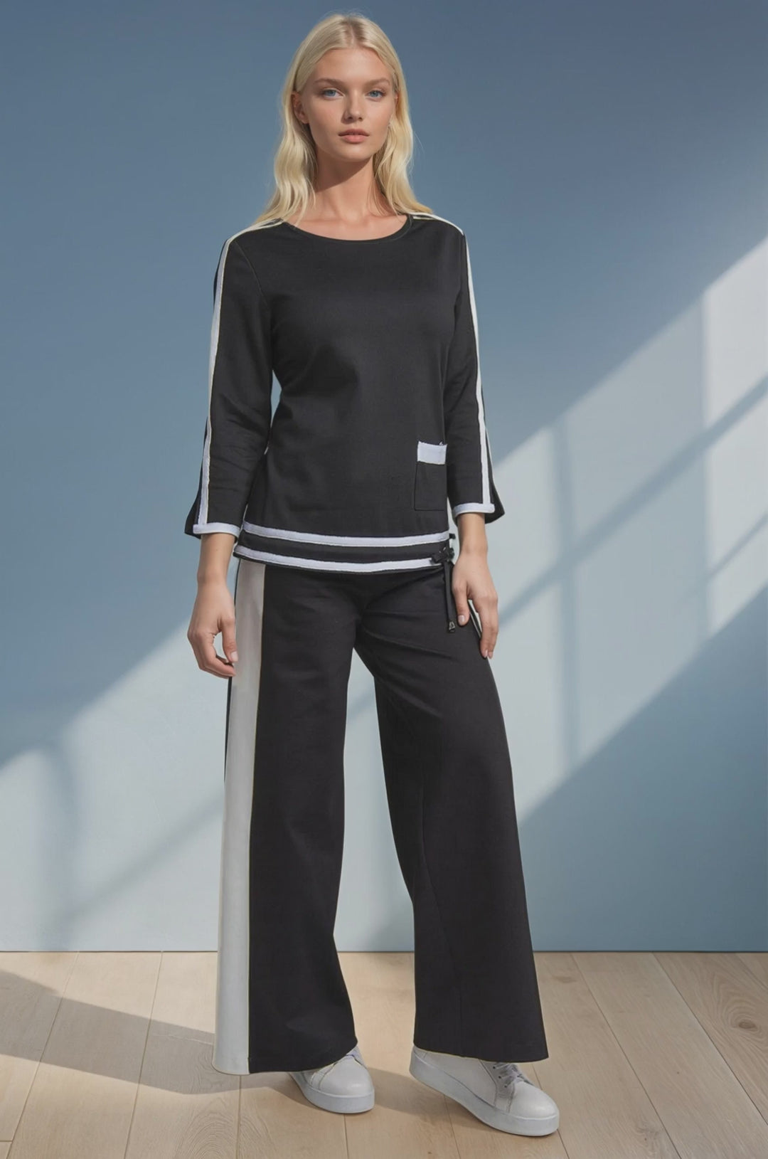 Conjunto De Pantalon Con Blusa Manga Larga