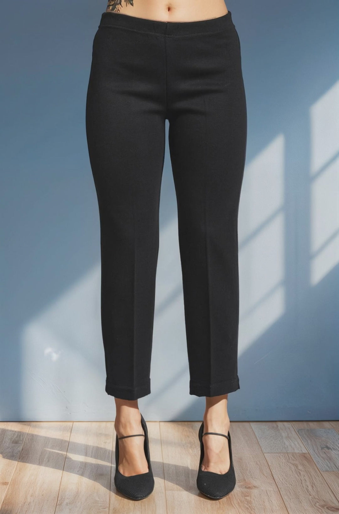 Pantalon De Punto Corte Recto