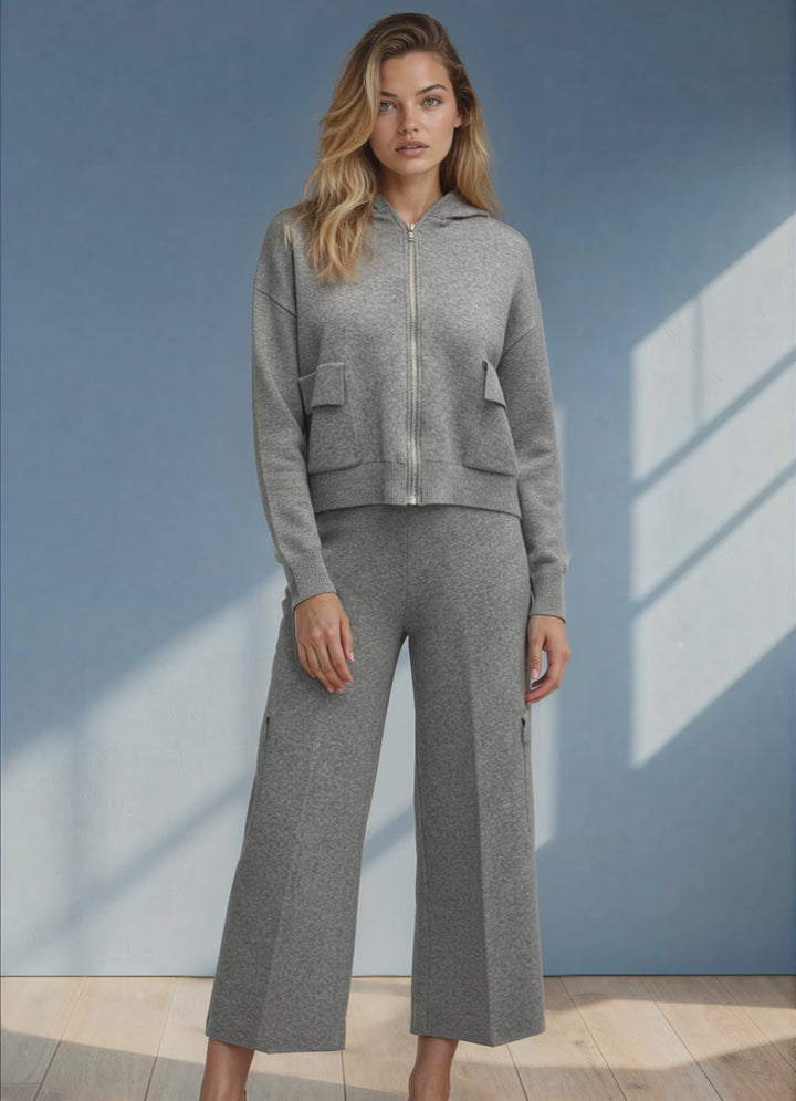 Pantalon De Punto Corte Ancho