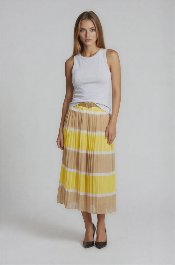 Falda Larga Plisada