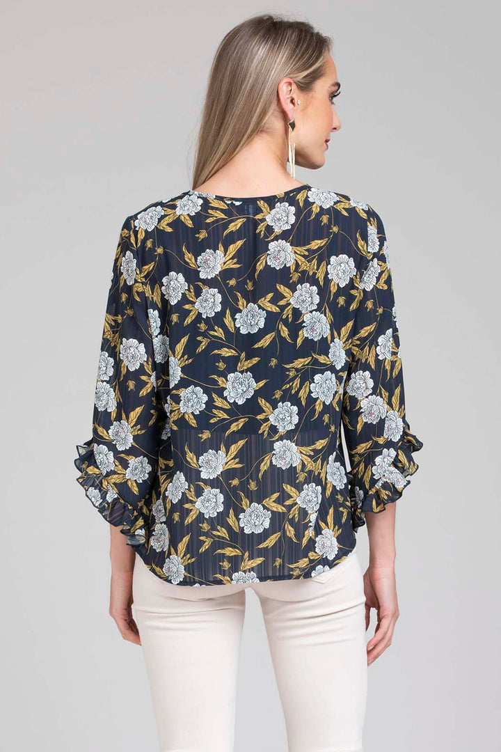 Blusa Con Estampado De Flores