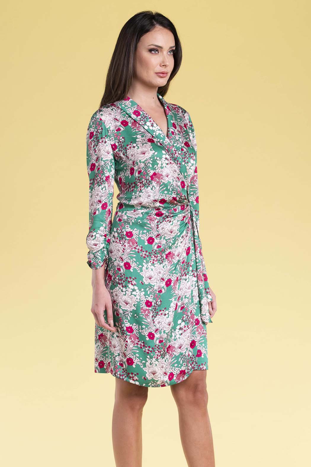 Vestido Envolvente Con Estampado De Flores