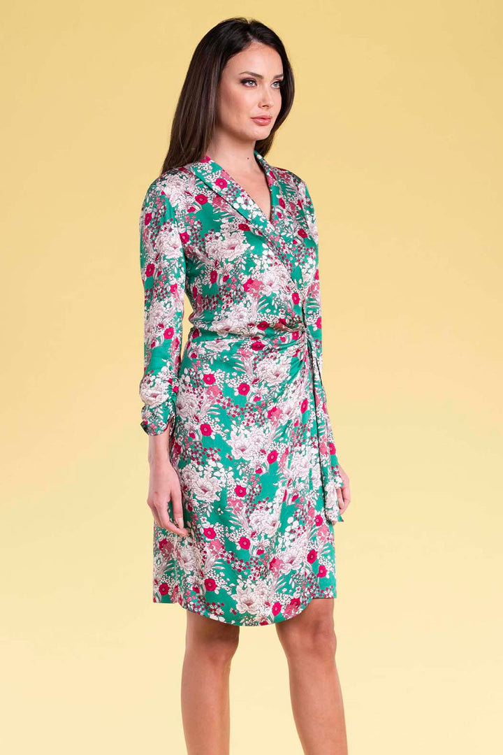 Vestido Envolvente Con Estampado De Flores